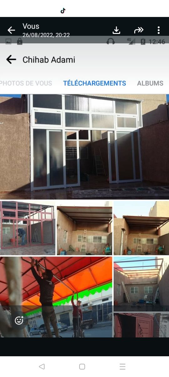 Montage de réalisations de vérandas et auvents en aluminium