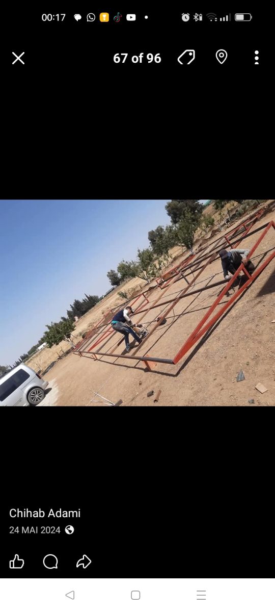 Fabrication d'une structure métallique en extérieur