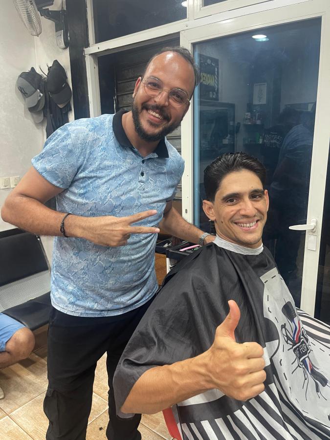 Ambiance dans un salon de coiffure barbershop