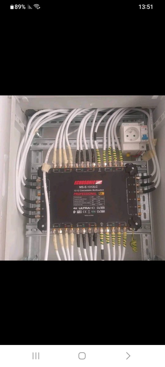 Coffret de distribution TV/satellite à multiswitch câble