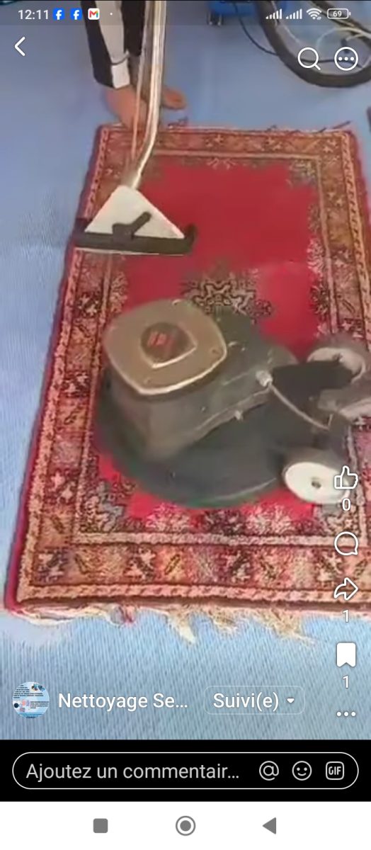 Nettoyage de tapis à la monobrosse