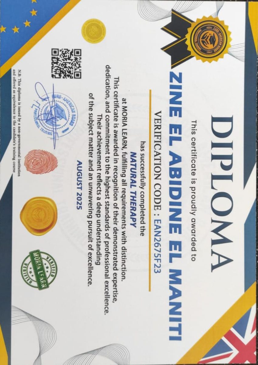 Diplôme de formation en thérapie naturelle