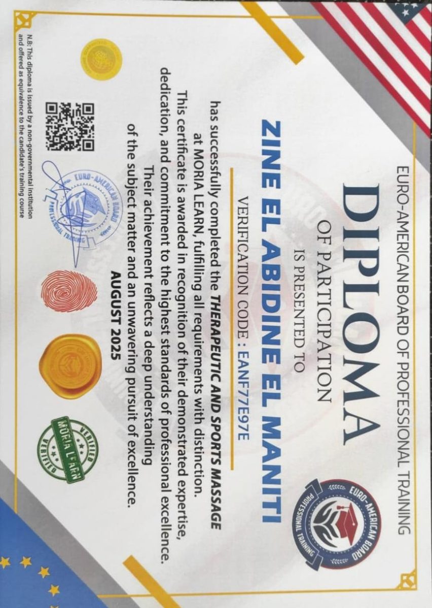 Diplôme de formation en massage thérapeutique et sportif
