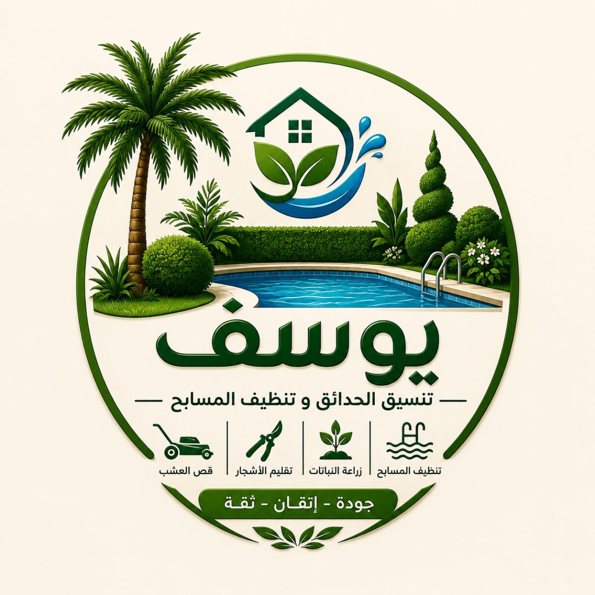 Logo d'un prestataire de jardins et nettoyage de piscines