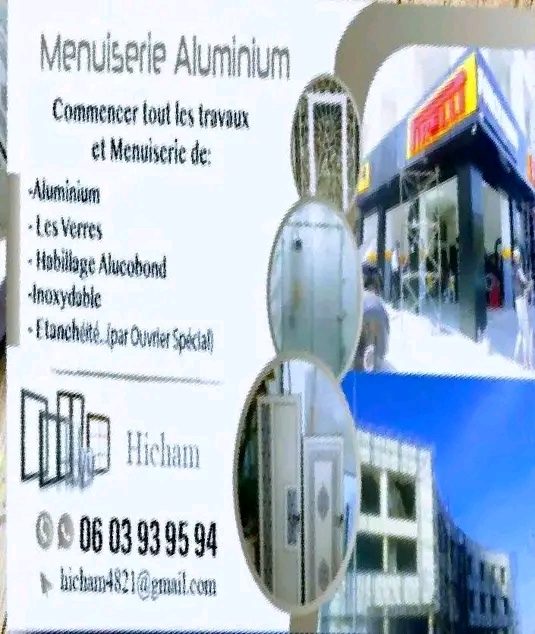 Affiche promotionnelle d'un menuisier aluminium