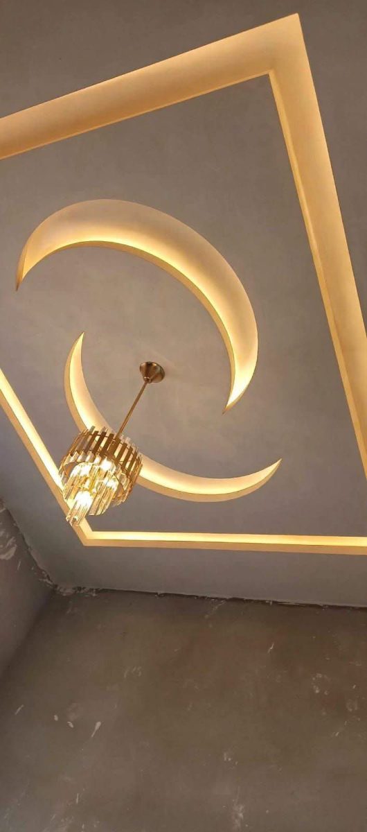 Faux plafond plâtre à croissant