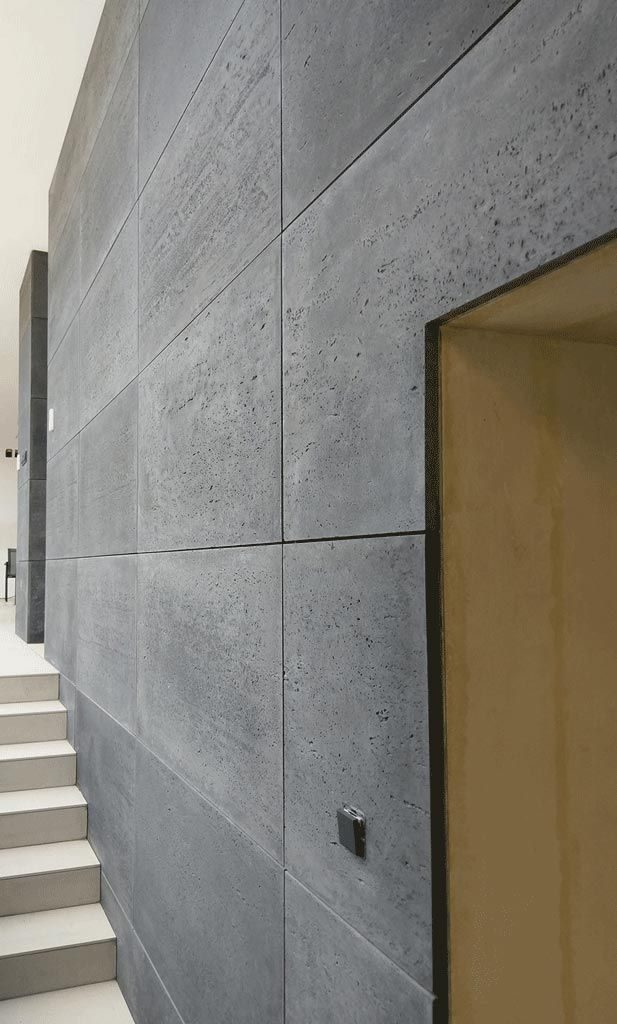 Panneaux muraux effet béton gris