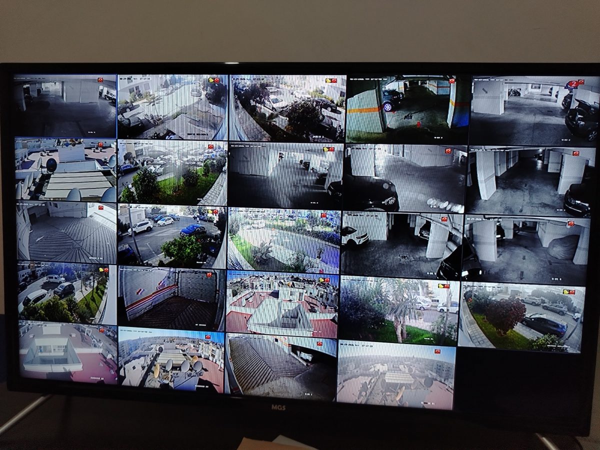 Écran de vidéosurveillance multi-caméras