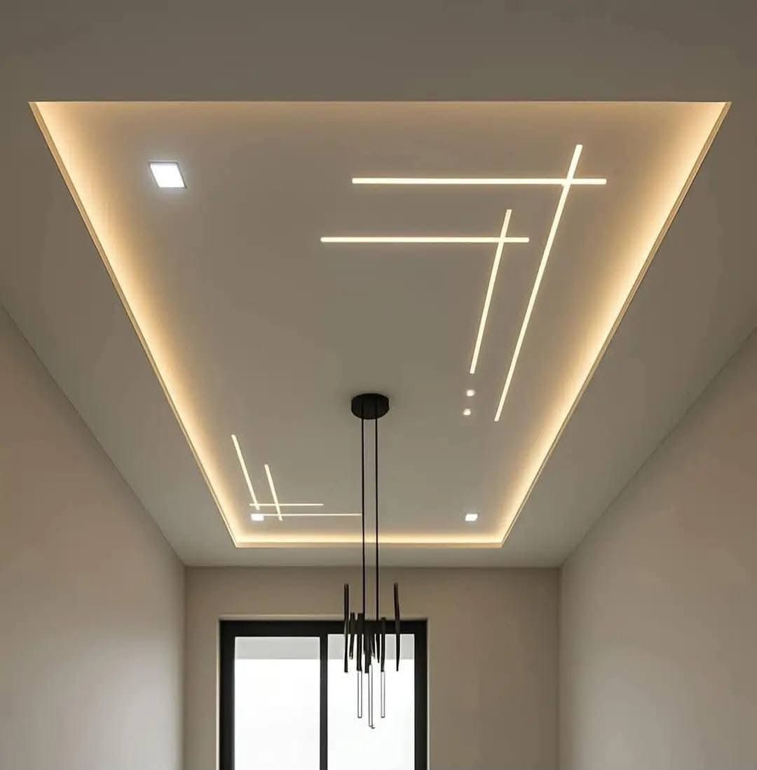 Faux plafond à corniche lumineuse