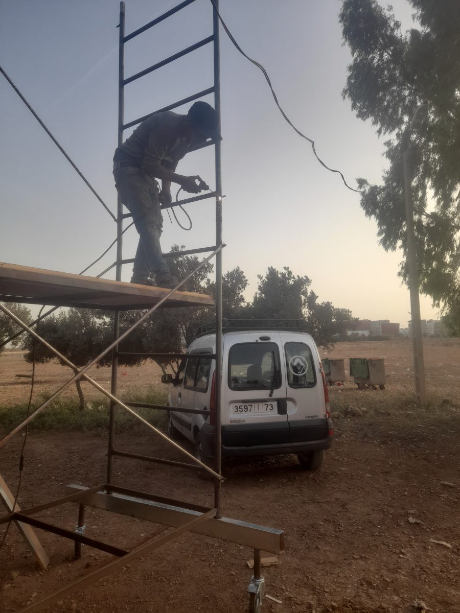 Soudure d'une structure métallique en hauteur