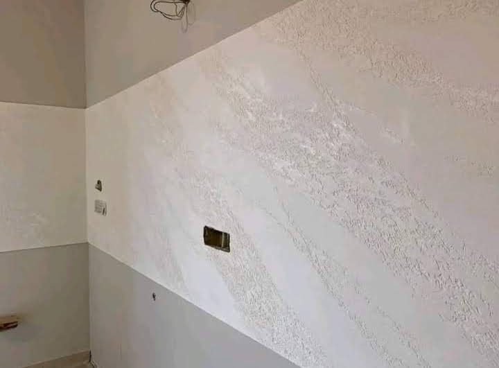 Finition murale décorative marbrée