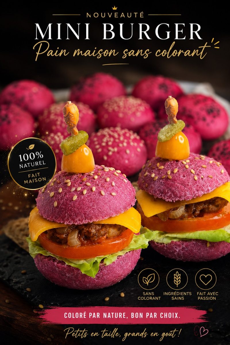 Visuel de présentation de mini-burgers maison