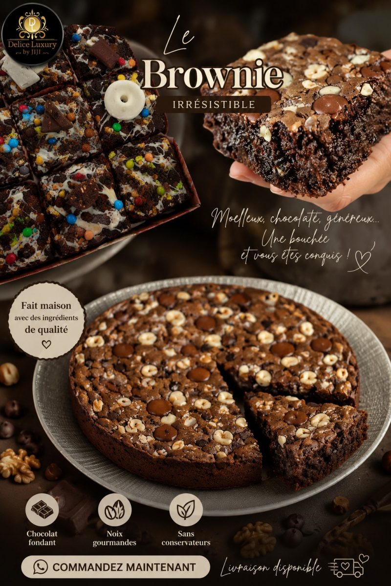 Visuel de présentation d'un brownie aux noix