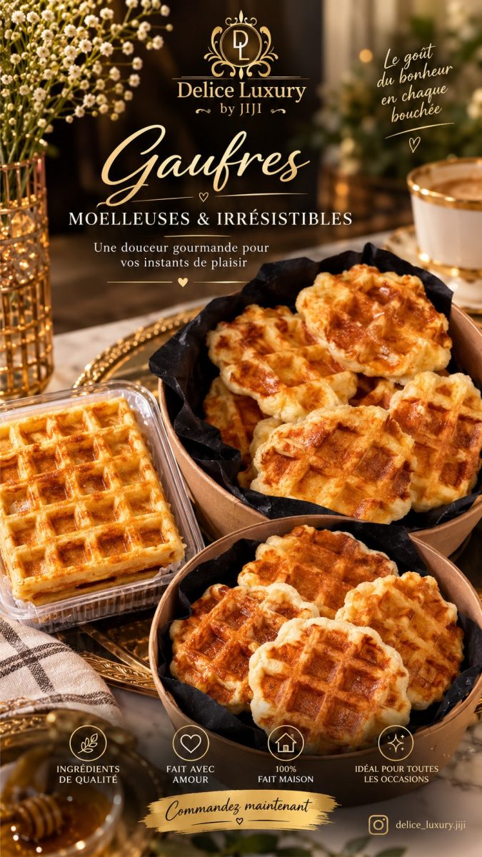 Visuel de présentation de gaufres moelleuses