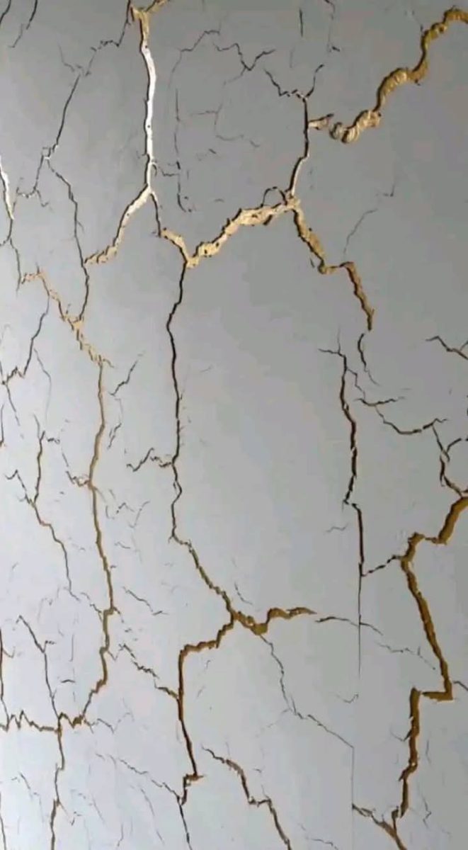 Mur décoratif effet marbre veiné d'or