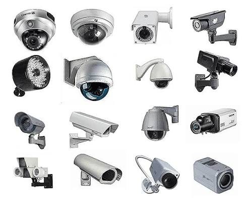 Montage de différents modèles de caméras de surveillance