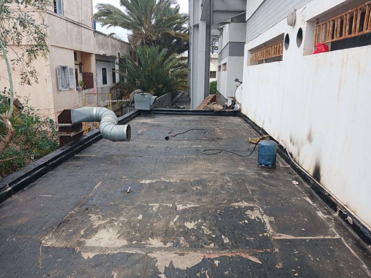 Terrasse préparée avant pose d'étanchéité