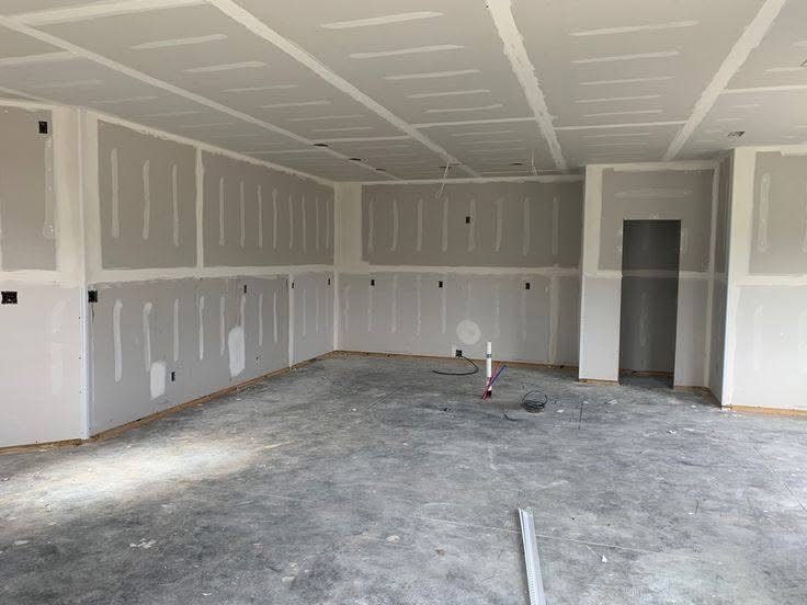 Pièce en plaques de plâtre aux joints enduits