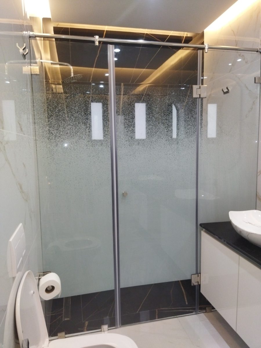 Paroi de douche en verre à battant