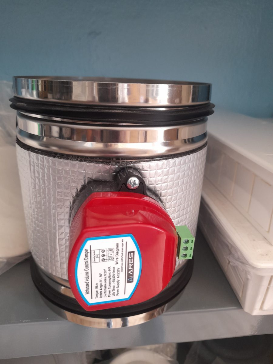 Registre de ventilation motorisé isolé