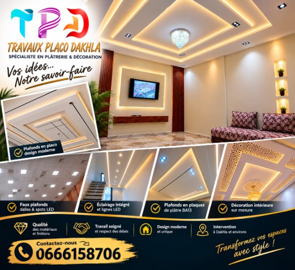 Travaux Placo Dakhla Aziz