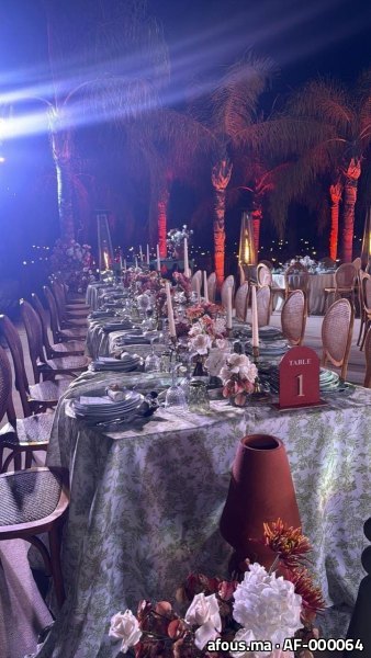 Décoration de mariage extérieure de nuit — Rabat