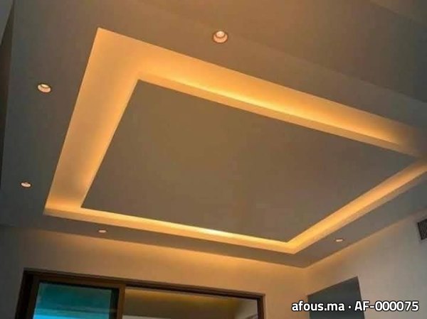 Faux plafond en plâtre à cadre à gorge lumineuse LED