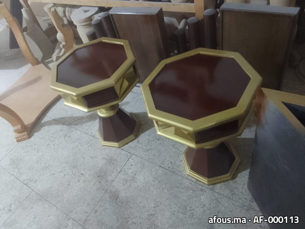 Tables d'appoint octogonales bicolores