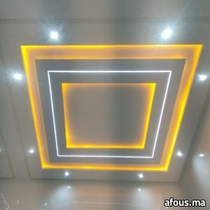 Faux plafond à caissons et lignes LED — Tanger