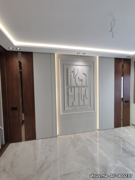 Panneau mural décoratif calligraphié rétroéclairé LED dans un hall
