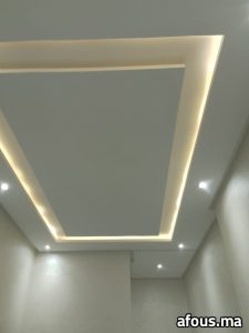 Faux plafond à cadre rétroéclairé LED chaud trapézoïdal — Rabat