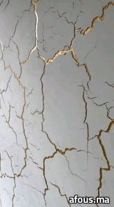 Mur décoratif effet marbre veiné d'or — Casablanca