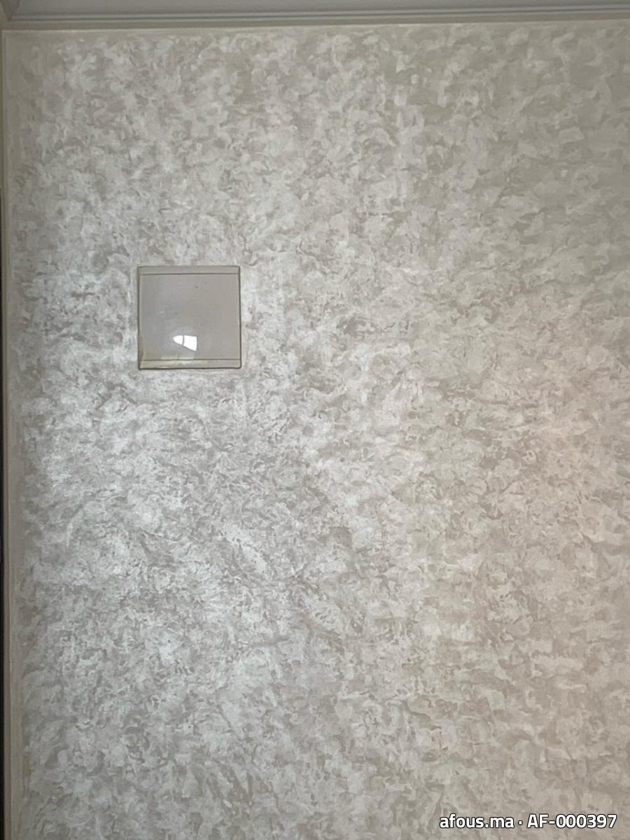Mur en enduit décoratif beige nacré marbré — Al Hoceïma