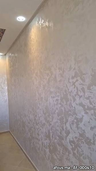 Couloir en enduit décoratif nacré aux reflets argentés — Tanger