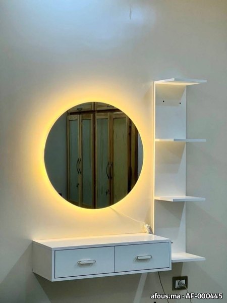 Coiffeuse murale à miroir rétroéclairé