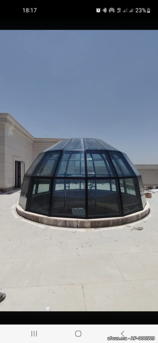 Verrière-coupole octogonale en aluminium sur toiture-terrasse — Casablanca