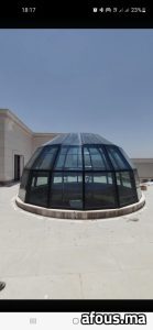 Verrière-coupole octogonale en aluminium sur toiture-terrasse — Casablanca