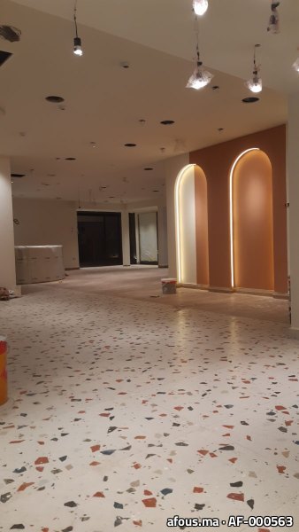 Espace à niches en arc rétro-éclairées