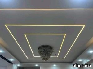 Faux plafond à encadrement lumineux LED carré — Agadir