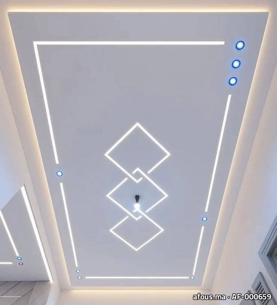 Faux plafond à lignes en losanges